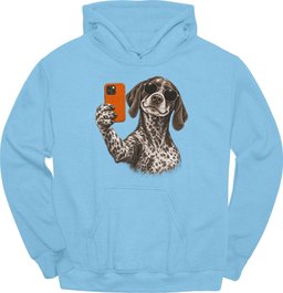 German Shorthaired Pointer Selfie Dog Hoodie Gift For Dog Lover