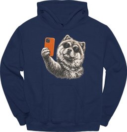 Chow Chow Selfie Dog Hoodie Gift For Dog Lover