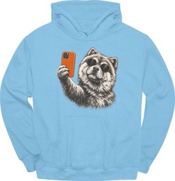 Chow Chow Selfie Dog Hoodie Gift For Dog Lover