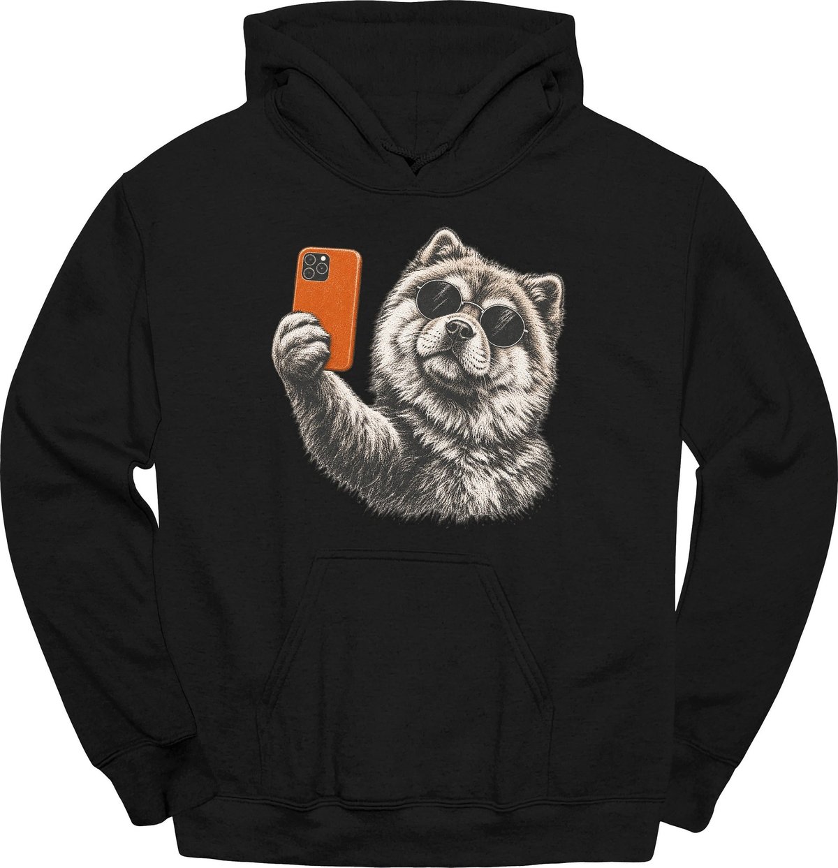 Chow Chow Selfie Dog Hoodie Gift For Dog Lover