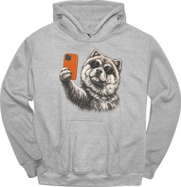 Chow Chow Selfie Dog Hoodie Gift For Dog Lover