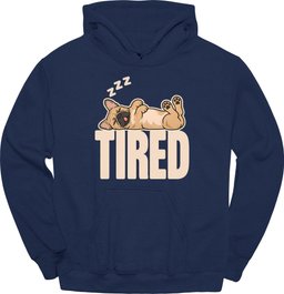 French Bulldog Tired Dog Hoodie Gift For Dog Lover