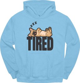 French Bulldog Tired Dog Hoodie Gift For Dog Lover
