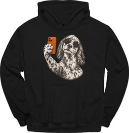 English Setter Selfie Dog Hoodie Gift For Dog Lover