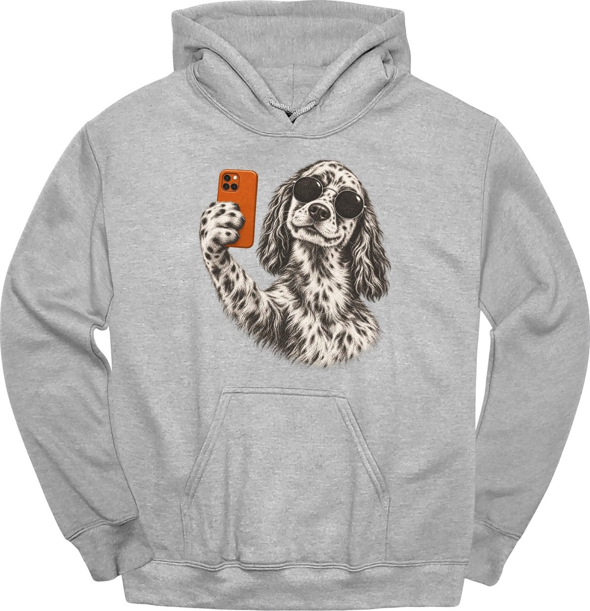 English Setter Selfie Dog Hoodie Gift For Dog Lover