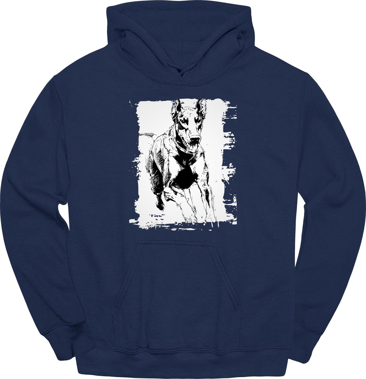 Doberman Running Dog Hoodie Gift For Dog Lover
