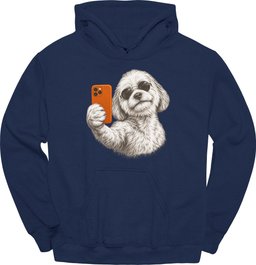 Coton De Tulear Selfie Dog Hoodie Gift For Dog Lover