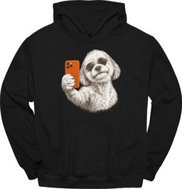 Coton De Tulear Selfie Dog Hoodie Gift For Dog Lover