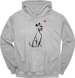 Giant Schnauzer Sketch Dog Hoodie Gift For Dog Lover