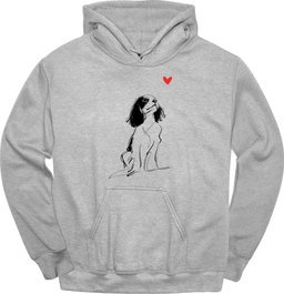 Cavalier King Charles Spaniel Sketch Dog Hoodie Gift For Dog Lover