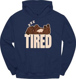 Chocolate Labrador Tired Dog Hoodie Gift For Dog Lover