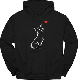 Chihuahua Sketch Dog Hoodie Gift For Dog Lover