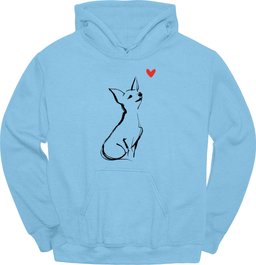 Chihuahua Sketch Dog Hoodie Gift For Dog Lover