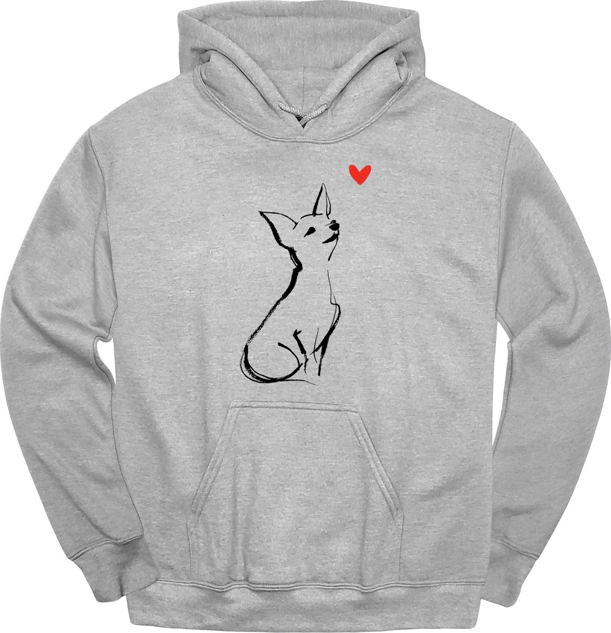 Chihuahua Sketch Dog Hoodie Gift For Dog Lover