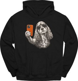 Cocker Spaniel Selfie Dog Hoodie Gift For Dog Lover