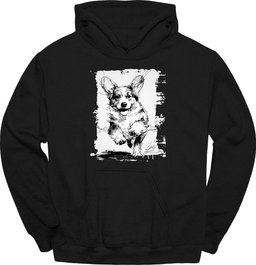 Corgi Running Dog Hoodie Gift For Dog Lover