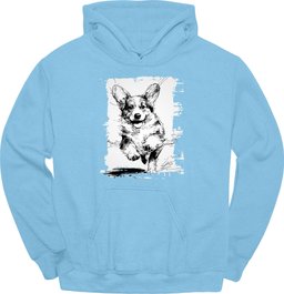 Corgi Running Dog Hoodie Gift For Dog Lover