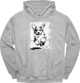 Corgi Running Dog Hoodie Gift For Dog Lover