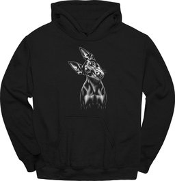 Doberman Tilted Dog Hoodie Gift For Dog Lover