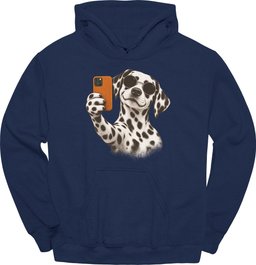 Dalmatian Selfie Dog Hoodie Gift For Dog Lover