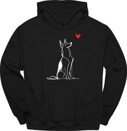 German Shepherd Sketch Dog Hoodie Gift For Dog Lover