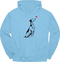 German Shorthaired Pointer Sketch Dog Hoodie Gift For Dog Lover