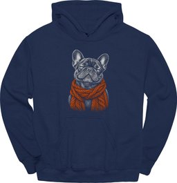 French Bulldog Winter Dog Hoodie Gift For Dog Lover