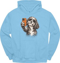 Cavapoo Selfie Dog Hoodie Gift For Dog Lover