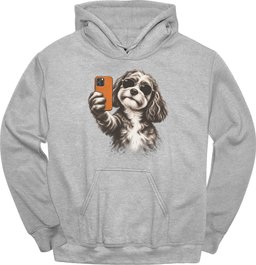 Cavapoo Selfie Dog Hoodie Gift For Dog Lover