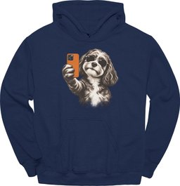 Cavapoo Selfie Dog Hoodie Gift For Dog Lover