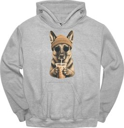 German Shepherd Hipster Dog Hoodie Gift For Dog Lover