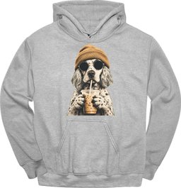 English Setter Hipster Dog Hoodie Gift For Dog Lover