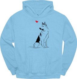 Dutch Shepherd Sketch Dog Hoodie Gift For Dog Lover