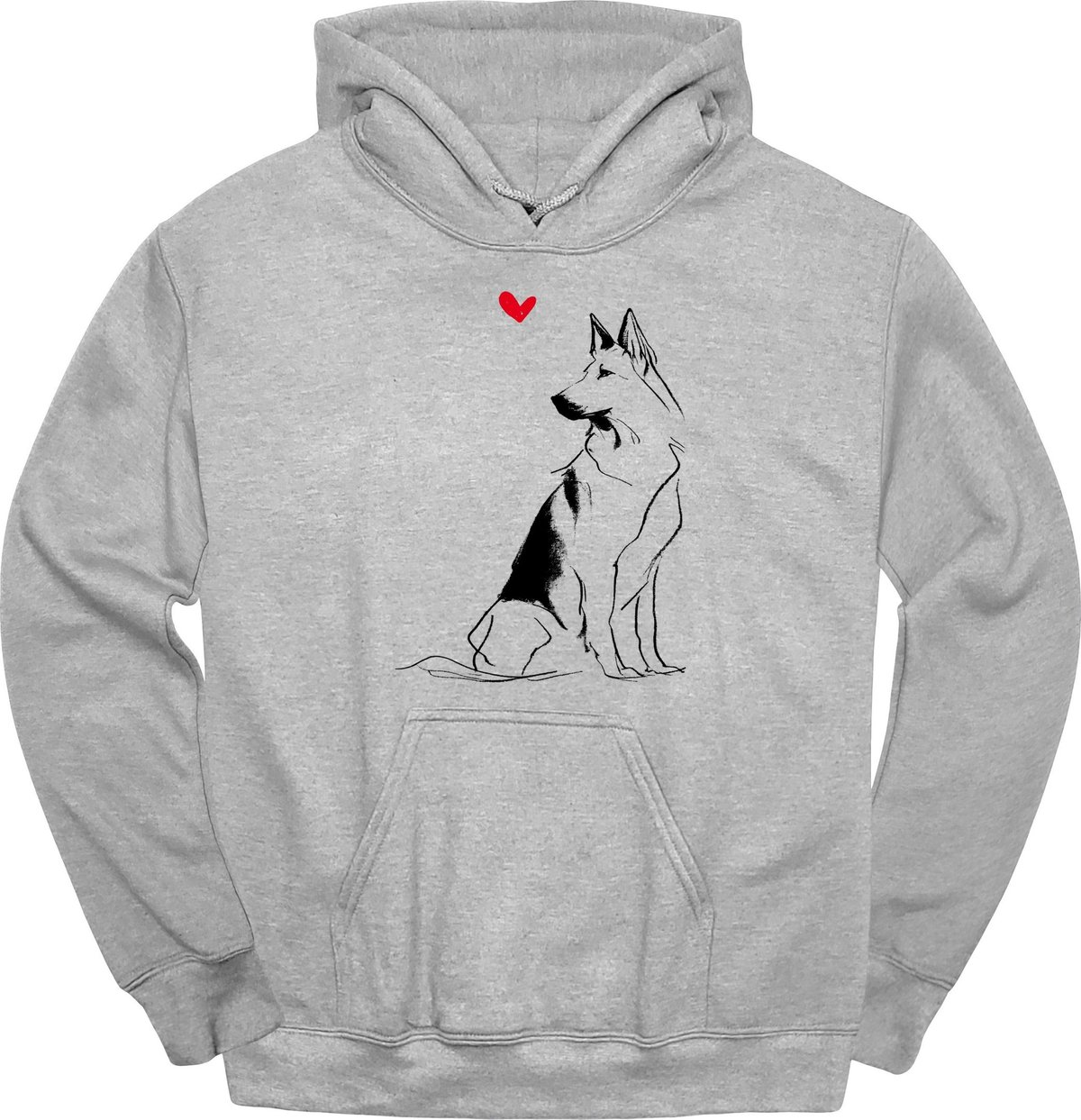 Dutch Shepherd Sketch Dog Hoodie Gift For Dog Lover
