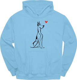 Great Dane Sketch Dog Hoodie Gift For Dog Lover