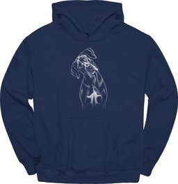 Great Dane Tilted Dog Hoodie Gift For Dog Lover