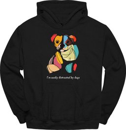 Im Easily Distracted By Dogs 3 Hoodie Gift For Dog Lover