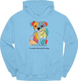 Im Easily Distracted By Dogs 3 Hoodie Gift For Dog Lover