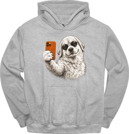 Great Pyrenees Selfie Dog Hoodie Gift For Dog Lover