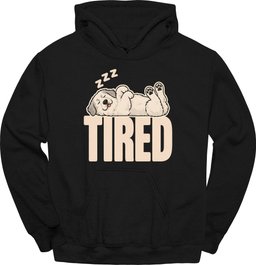 Great Pyrenees Tired Dog Hoodie Gift For Dog Lover