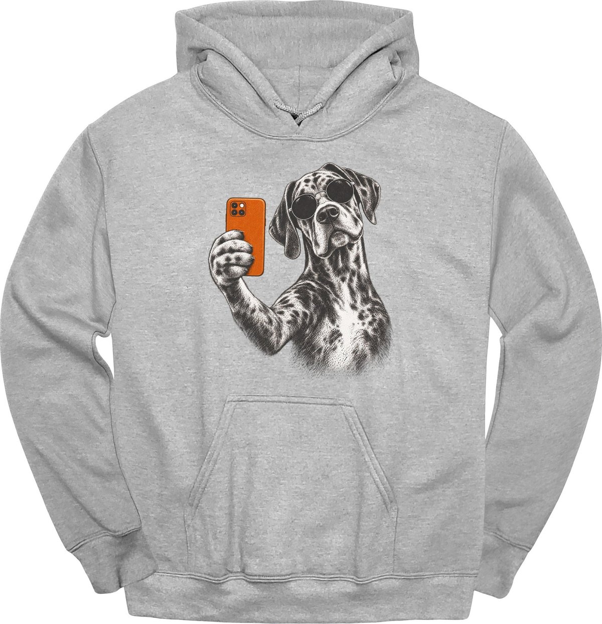 Great Dane Selfie Dog Hoodie Gift For Dog Lover