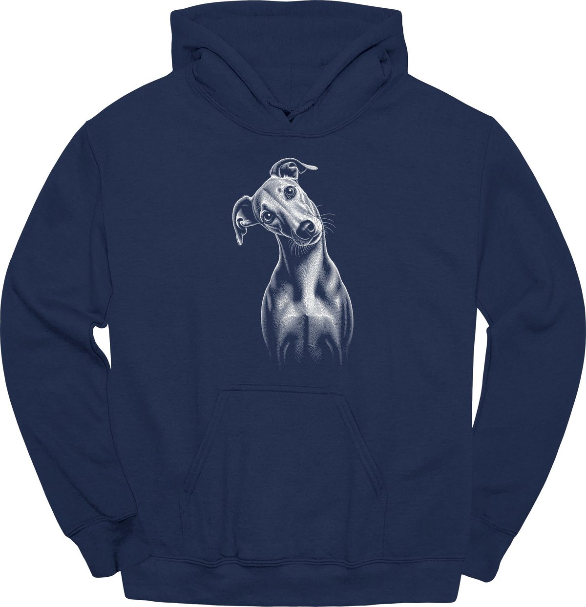 Greyhound Tilted Dog Hoodie Gift For Dog Lover