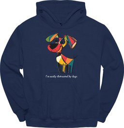 Im Easily Distracted By Dogs 10 Hoodie Gift For Dog Lover