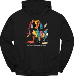 Im Easily Distracted By Dogs 1 Hoodie Gift For Dog Lover
