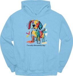 Im Easily Distracted By Dogs 1 Hoodie Gift For Dog Lover