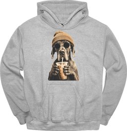 Great Dane Hipster Dog Hoodie Gift For Dog Lover
