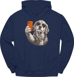 Golden Retriever Selfie Dog Hoodie Gift For Dog Lover