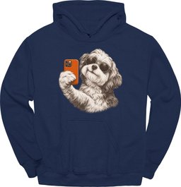 Havanese Selfie Dog Hoodie Gift For Dog Lover