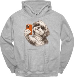 Havanese Selfie Dog Hoodie Gift For Dog Lover