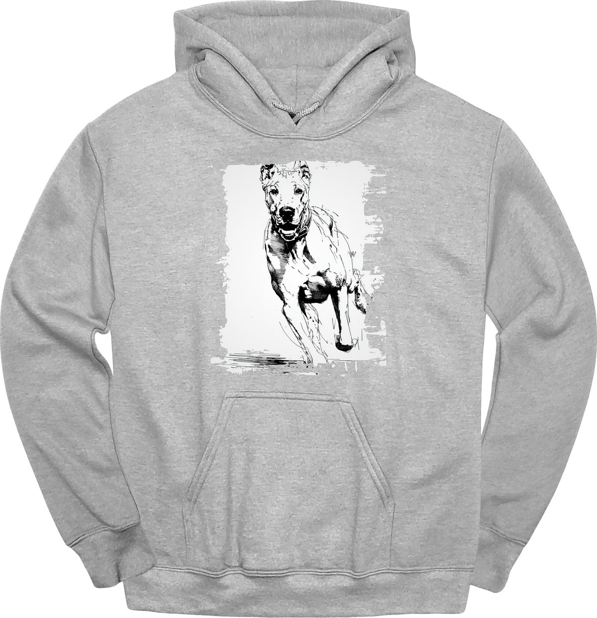 Great Dane Running Dog Hoodie Gift For Dog Lover